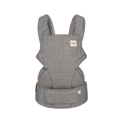 Baby Tula Explore Linen Baby Carrier 7 – 45 lb, Adjustable Newborn to Toddler Carrier, Multiple Ergonomic Positions Front and Back, Breathable and [Natural – Explore + Linen, Ash