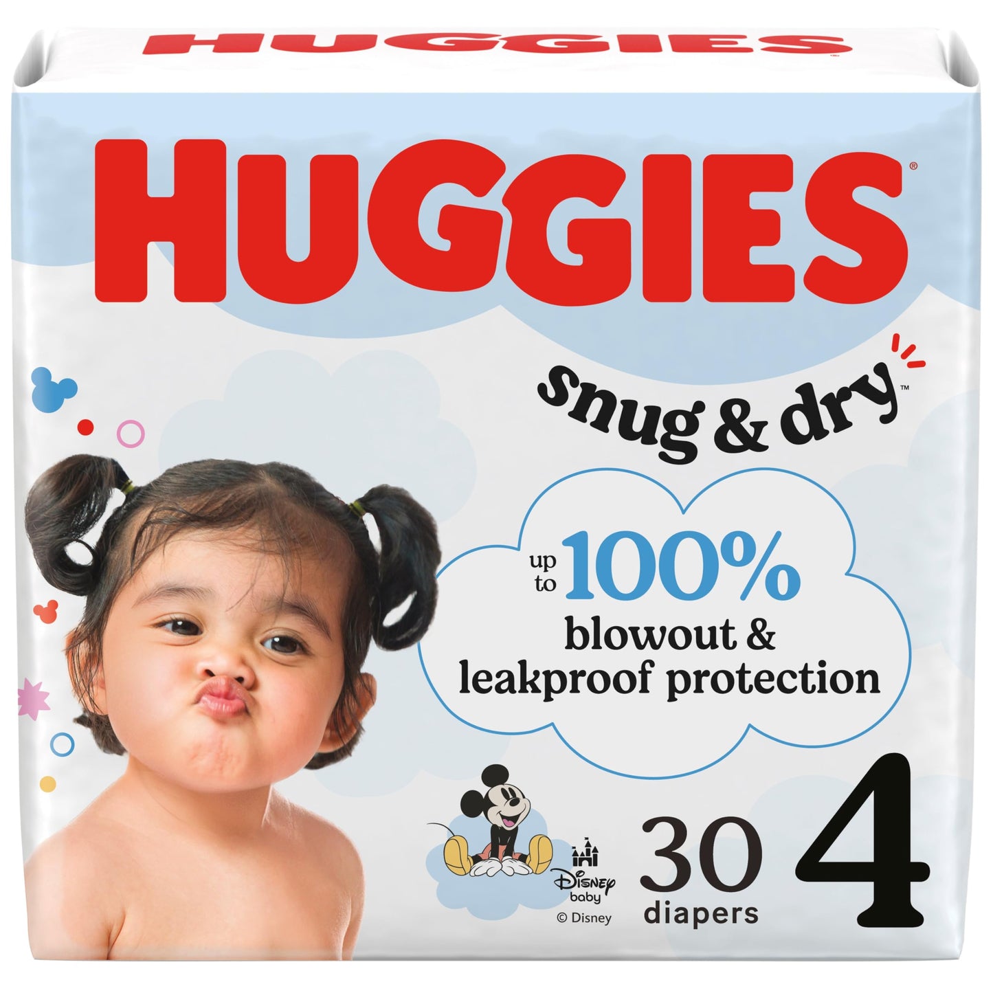 Huggies Size 1 Diapers, Snug & Dry Newborn Diapers, Size 1 (8-14 lbs), 38 Count, Packaging May Vary