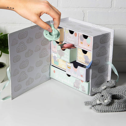 VOTUM Baby Keepsake Box for Treasured Memories, Fairytale - Lightweight, Handcrafted Baby Boxes with 9 Labeled Compartments for First Memories - Gender Neutral Baby Shower Gifts for Girls, Boys