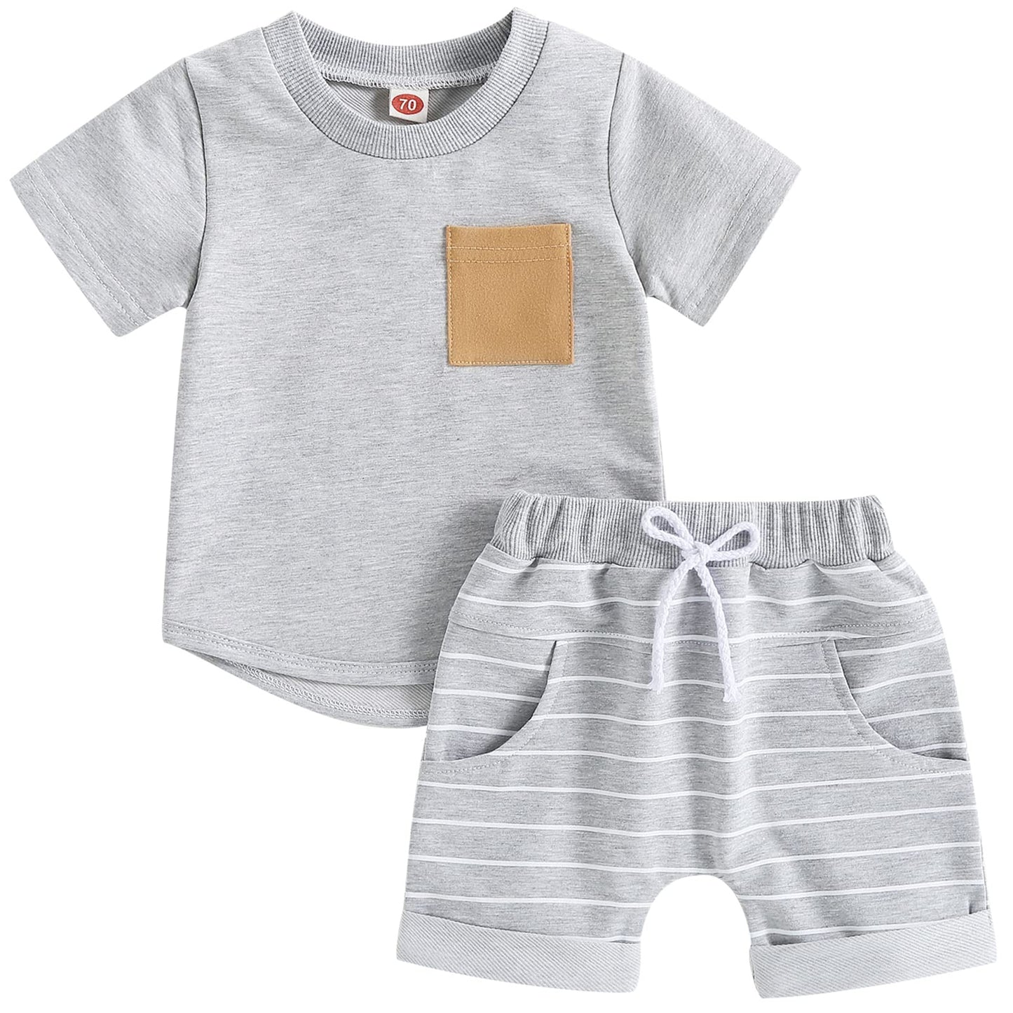Mubineo Infant Toddler Baby Boy Summer T Shirt Shorts Outfits Short Sleeve Tee Tops Clothes Set