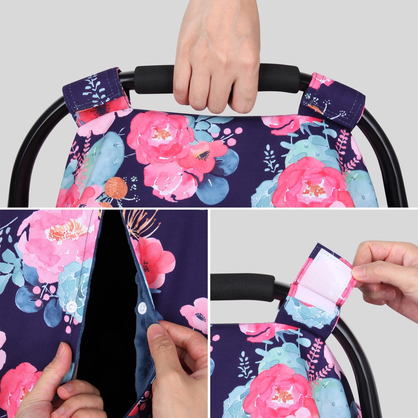 Rquite Car Seat Cover Baby, Carseat Covers Baby Boy, Minky Infant Car Seat Cover Winter, Peekaboo Opening Car Seat Canopy, Multi-use Baby Carrier, Stroller, Nursing Cover, Minky Blanket, Dinosaur
