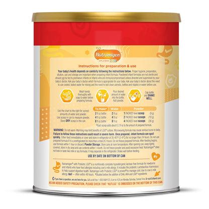 Enfamil Nutramigen Hypoallergenic Baby Formula with Iron, Lactose Free, Colic Relief from Cow's Milk Allergy Starts in 24 Hours, Brain Building DHA, Probiotic LGG for Immune Support, 27.8 Oz Can