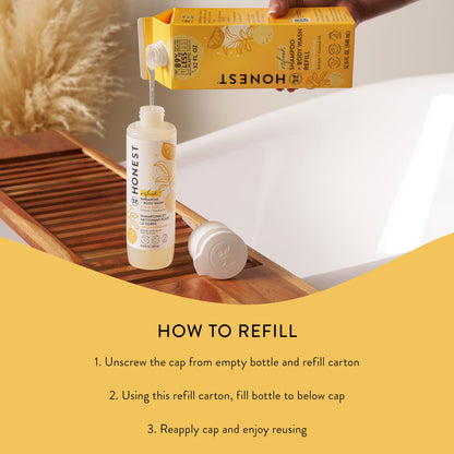 The Honest Company 2-in-1 Cleansing Shampoo + Body Wash for Sensitive Skin | Gentle for Baby | Naturally Derived, Tear-free, Hypoallergenic | Fragrance Free, 10 fl oz