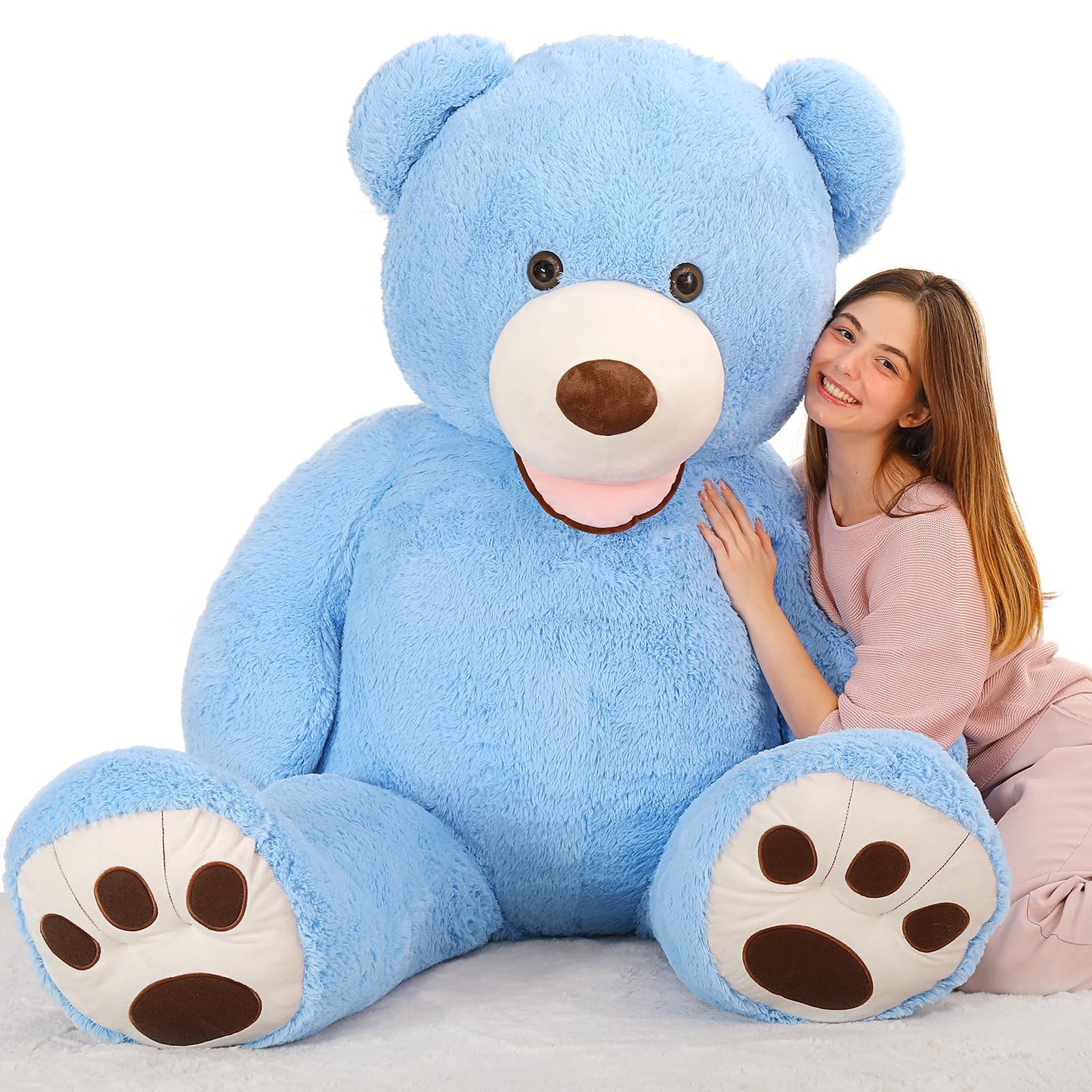 MaoGoLan Giant Teddy Bear Stuffed Animal, 10 Feet Tall, Jumbo Size Plush, Charming and Fluffy for Decorations, Celebrations, Valentine's Day