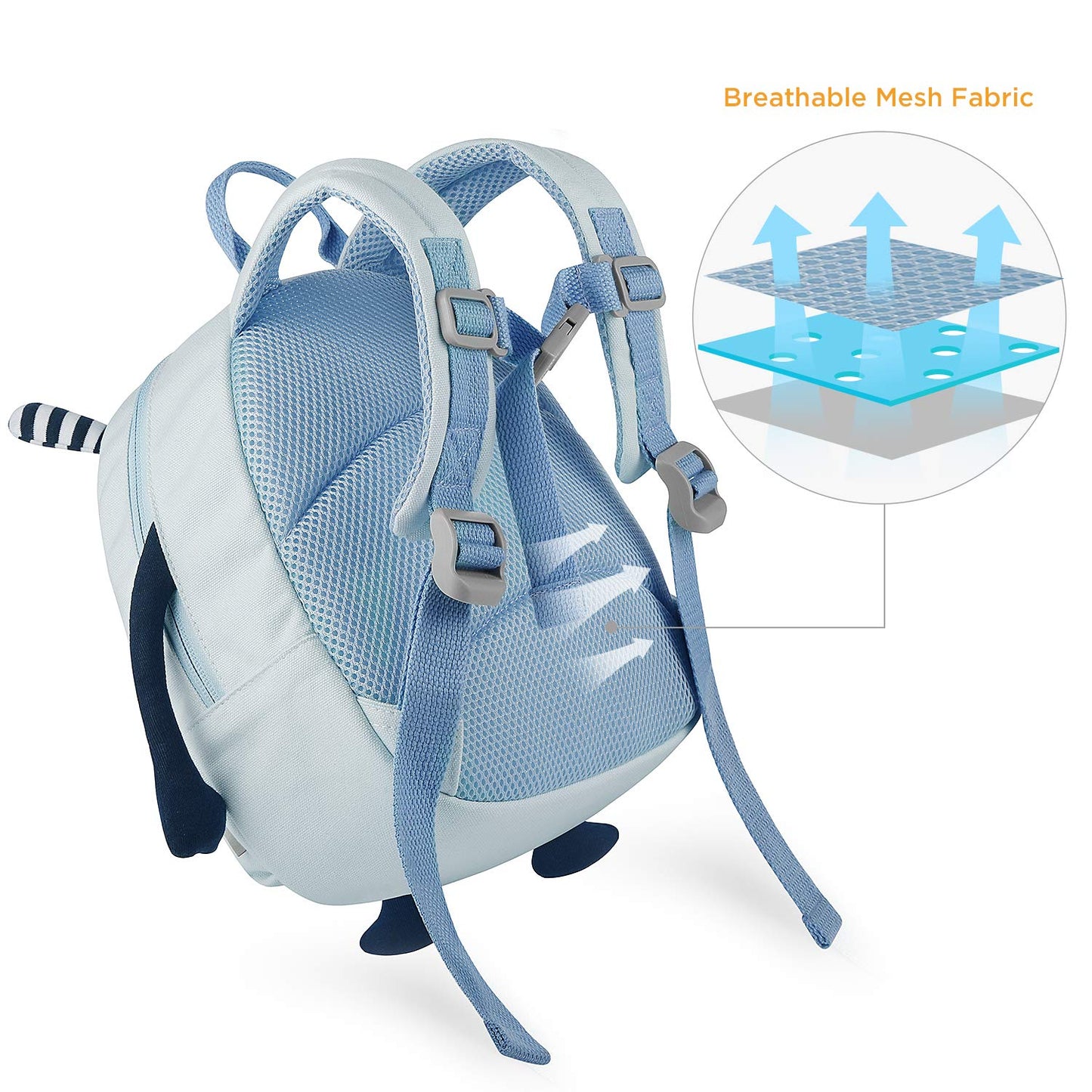 GAGAKU Toddler Backpack with Leash - Mini Kids Backpacks for Boys 2-5 Years Child Safety Backpack 3D Cartoon Animal Anti-Lost Preschool Bags - Blue