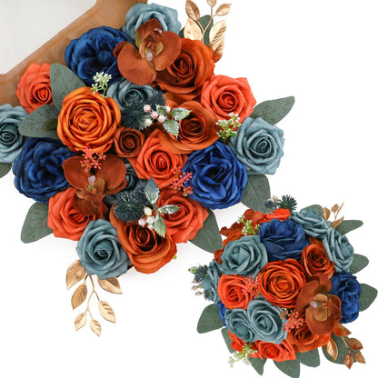 Artificial Flowers Combo for DIY Wedding Bouquets Combo Centerpieces Arrangements Party Bridal Baby Shower Home Decorations-Blush Pink