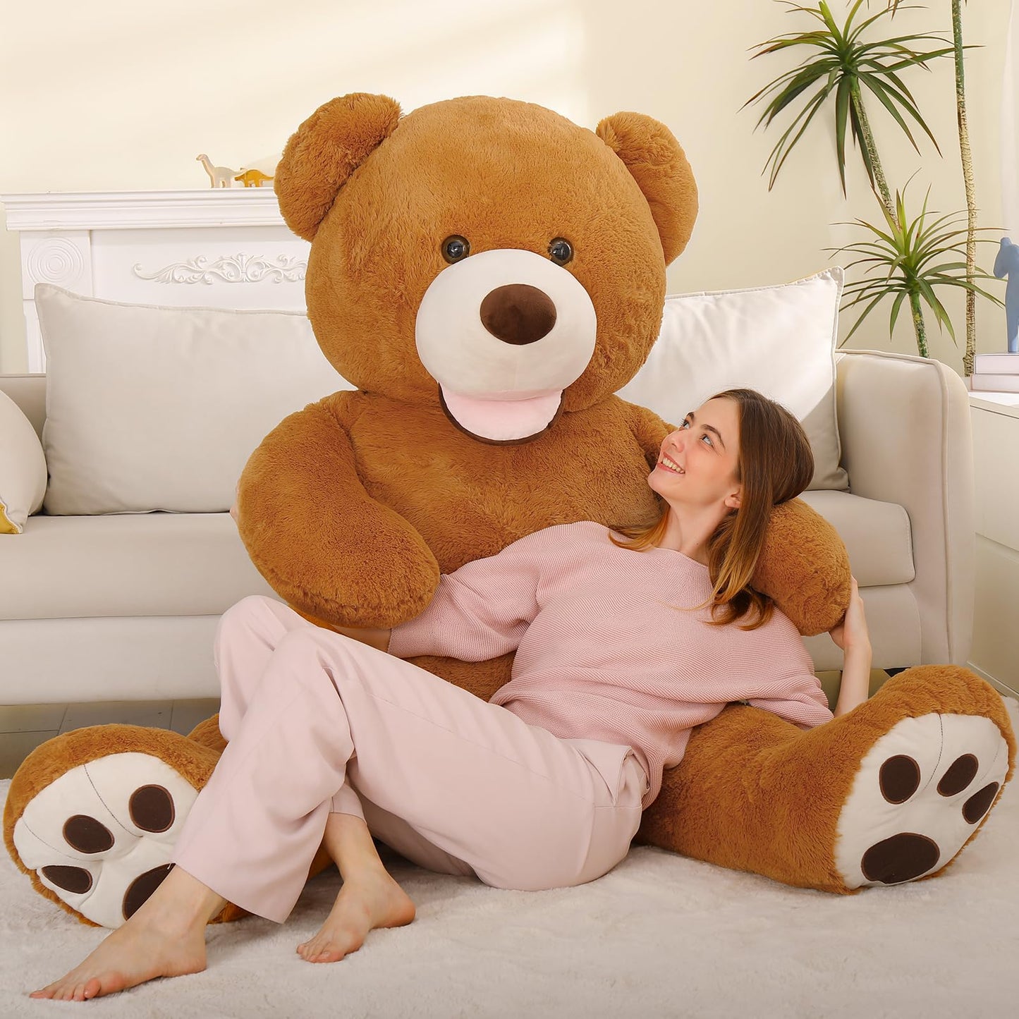 MaoGoLan Giant Teddy Bear Stuffed Animal, 10 Feet Tall, Jumbo Size Plush, Charming and Fluffy for Decorations, Celebrations, Valentine's Day