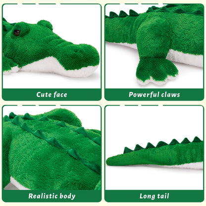 MorisMos Giant Alligator Stuffed Animal, 67inch Soft Large Alligator Plush Toy, Big Stuffed Crocodile Gifts for Kids Boys Girls