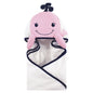 Hudson Baby Unisex Baby Cotton Animal Face Hooded Towel, Pretty Elephant, One Size