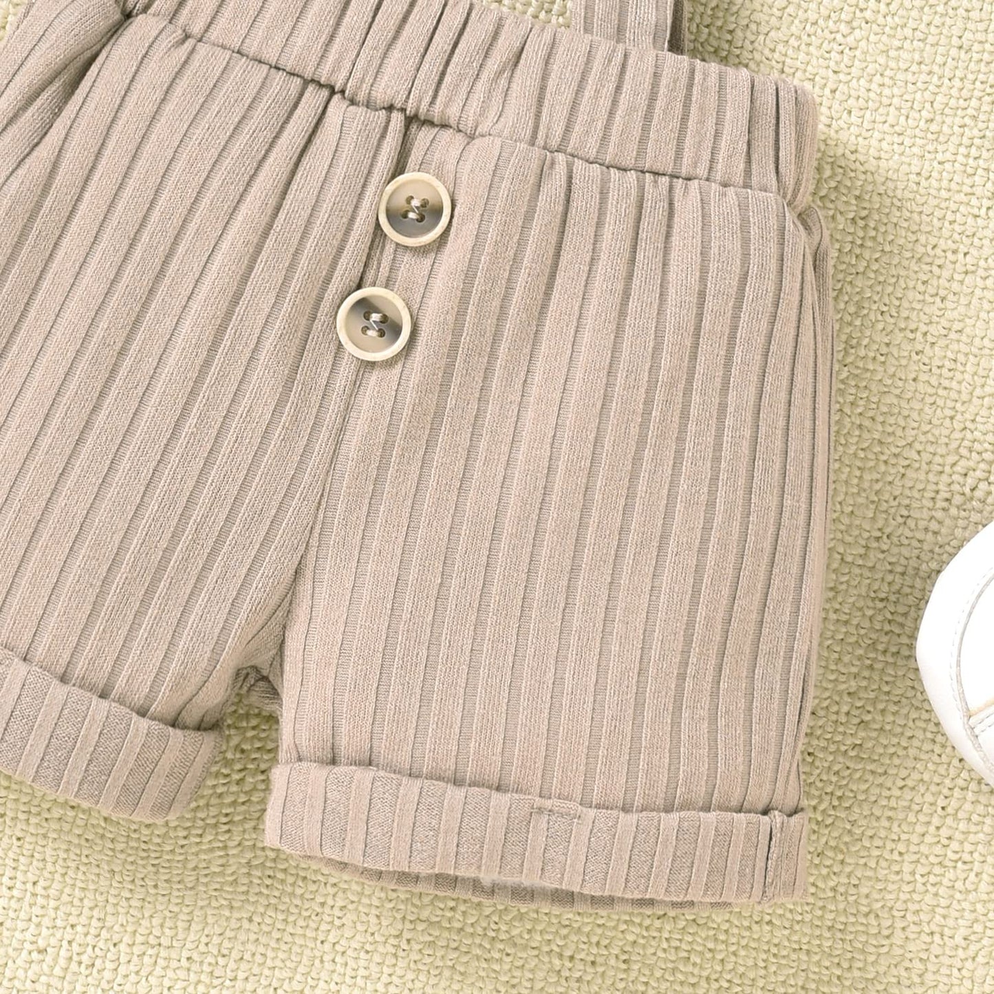 Unutiylo Baby Boy Outfits 0-12 Months Short Sleeve Romper Suspenders Pants Spring Summer clothes