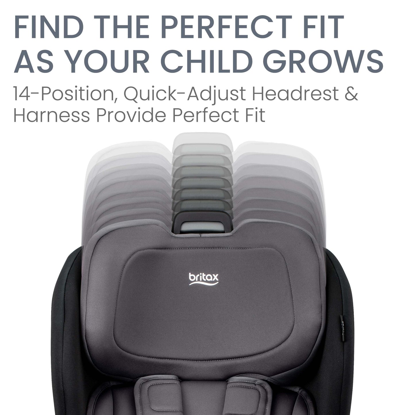 Britax Poplar S Convertible Car Seat, 2-in-1 Car Seat with Slim 17-Inch Design, ClickTight Technology, Arctic Onyx
