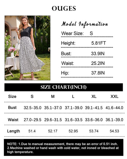 OUGES Women 2025 Spring Summer Dresses Maternity Sleeveless Ribbed Fashion Casual Outfits Maxi Dress with Pockets