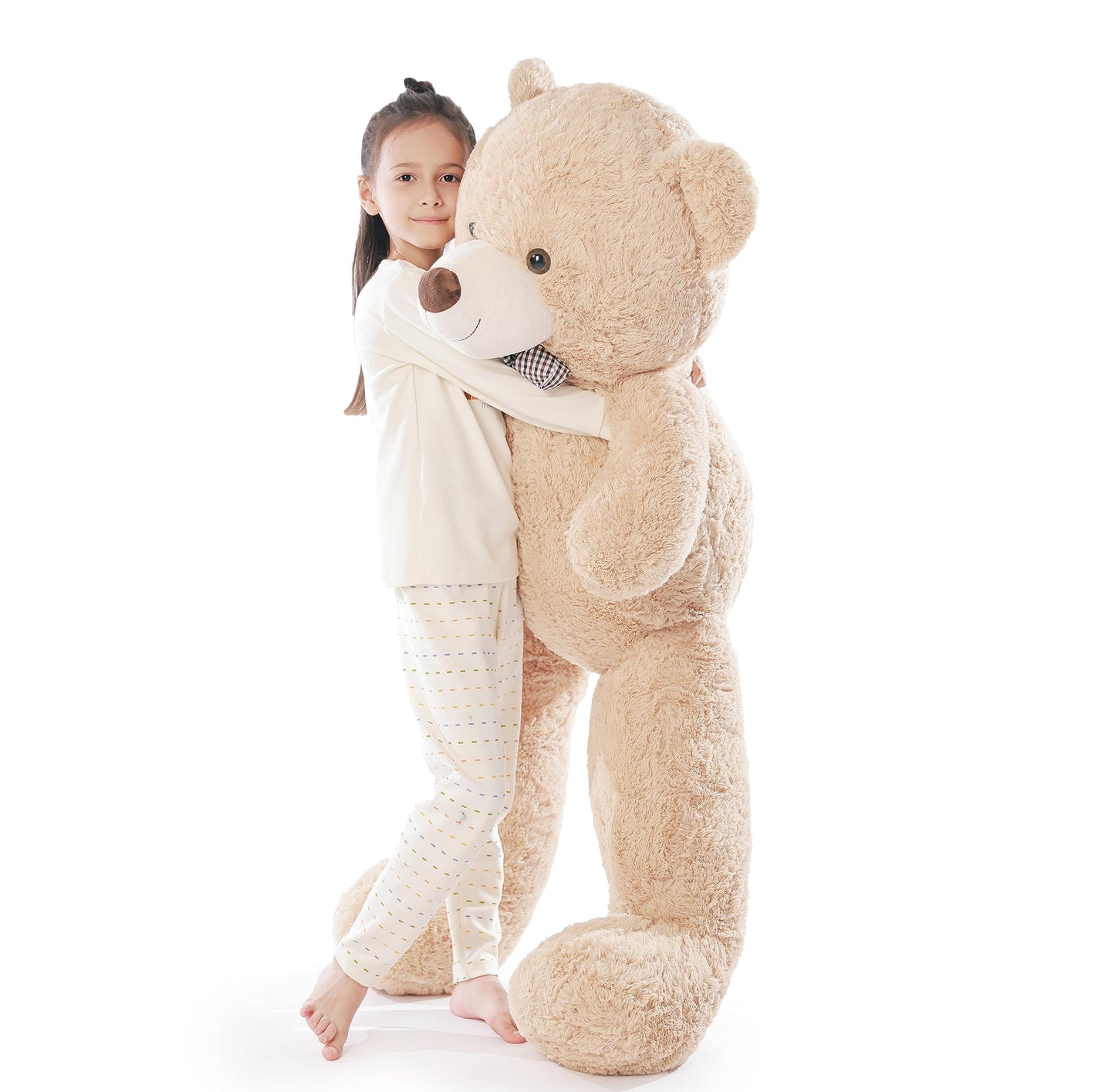 Poutmac Big Pink Teddy Bear 4Ft Giant Stuffed Animal Plush Toy for Girlfriend Women Kids for Valentines Christmas Birthday