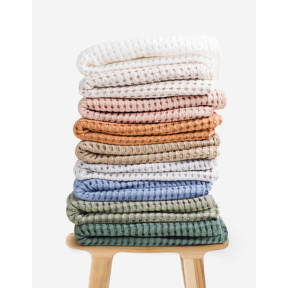 Konssy Waffle Baby Blanket - Soft & Cozy Nursery Swaddle Blanket, Lightweight Toddler Throw for Boys & Girls, Ideal for Wrapping (Oat)