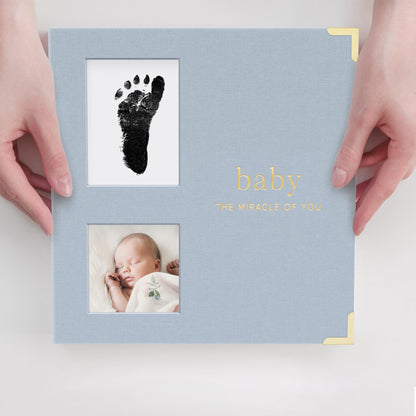 Keepsake Baby Memory Book for Boys and Girls – Timeless First 5 Year Baby Book With Photoslots – Cute Journal Scrapbook or Photo Album - Record a Milestone for Every Event from Birth to Age 5