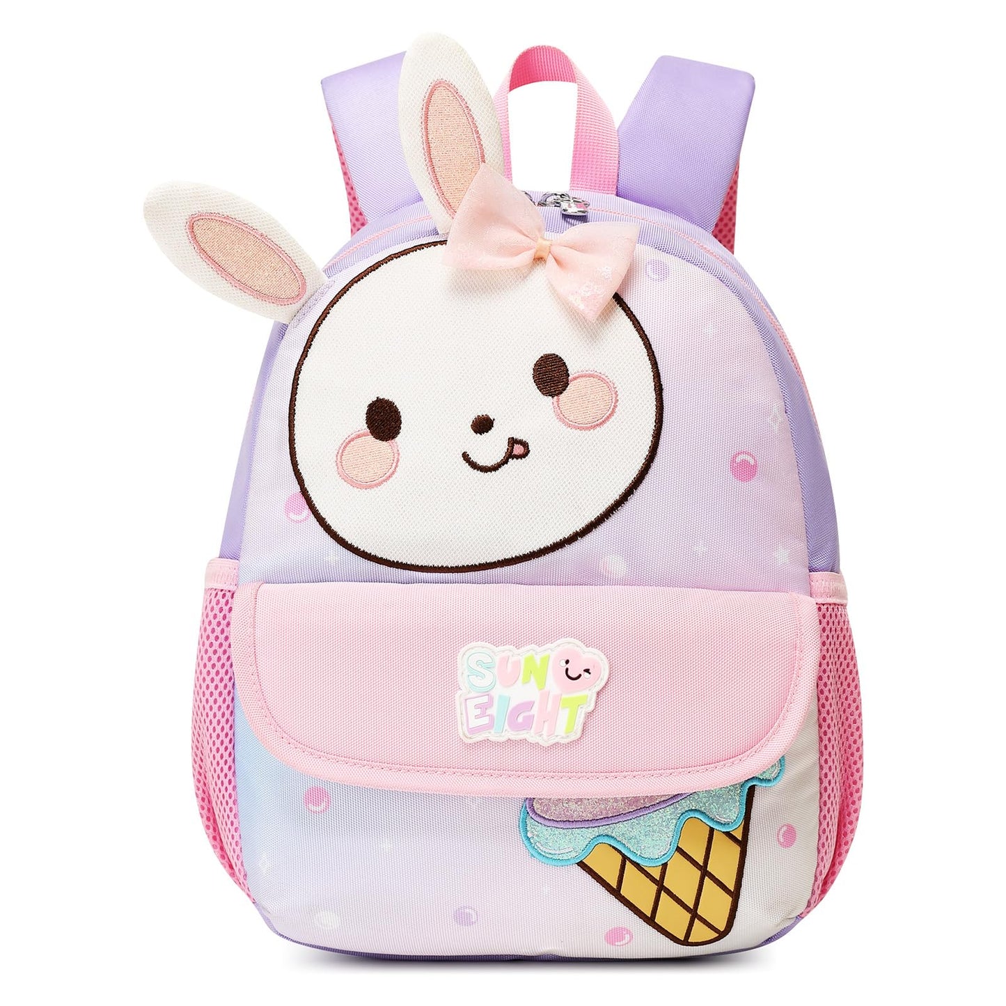 Toddler Backpack for 1-3 Year Old Girls & Boys Waterproof 3D Animal Cartoon Rabbit Design Kids Travel Backpack Lightweight Preschool Daycare Bag with Adjustable Straps(Little White Rabbit)