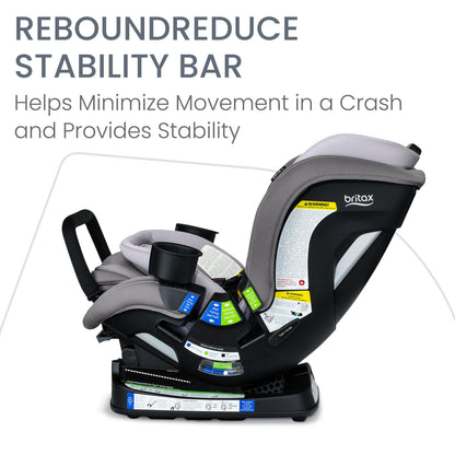 Britax Poplar S Convertible Car Seat, 2-in-1 Car Seat with Slim 17-Inch Design, ClickTight Technology, Arctic Onyx