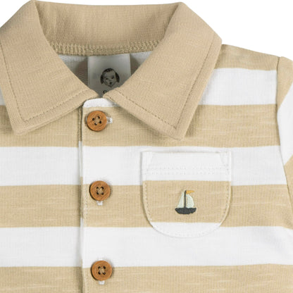 Gerber Baby Boys' Cotton Polo Romper