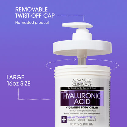 Advanced Clinicals Retinol Body Lotion & Face Moisturizer | Visible Anti Aging Skin Care Retinol Body Cream For Women & Men Targets Look Of Fine Lines, Wrinkles, & Crepe Looking Dry Skin, 16 Ounce