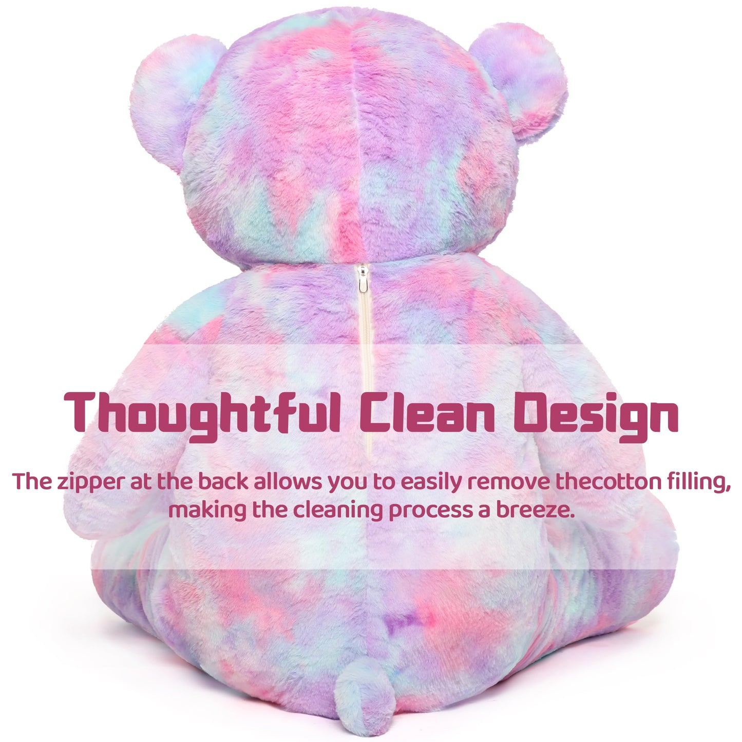 Tezituor 59" Gaint Teddy Bear Stuffed Animal,5ft Life Size Big Teddy Bears,Light Brown Cute Soft Plush Toy,Gifts for Kids Girls Boys Girlfriend Valentine,Christmas,Birthday,Baby Shower,Wedding Party