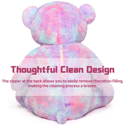 Tezituor 59" Gaint Teddy Bear Stuffed Animal,5ft Life Size Big Teddy Bears,Light Brown Cute Soft Plush Toy,Gifts for Kids Girls Boys Girlfriend Valentine,Christmas,Birthday,Baby Shower,Wedding Party