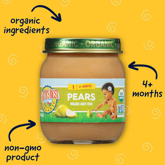 Earth's Best Pear Puree, Organic, 4 ounce