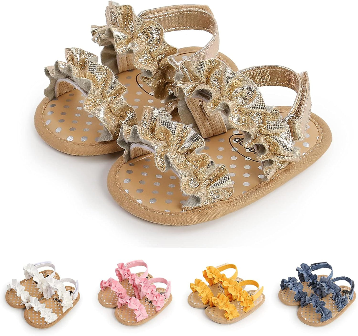 Infant Baby Girls Boys Summer Sandals Premium Unisex Non Slip Rubber Soft Sole Breathable Toddler First Walker Outdoor Beach Shoes