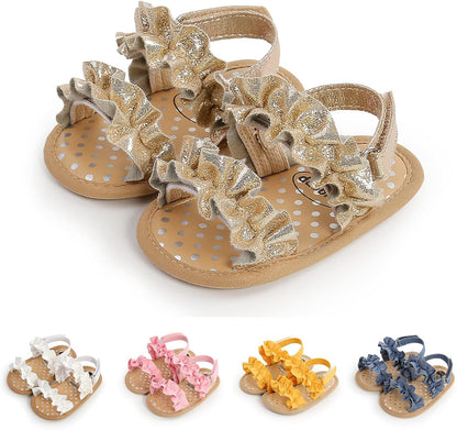 Infant Baby Girls Boys Summer Sandals Premium Unisex Non Slip Rubber Soft Sole Breathable Toddler First Walker Outdoor Beach Shoes
