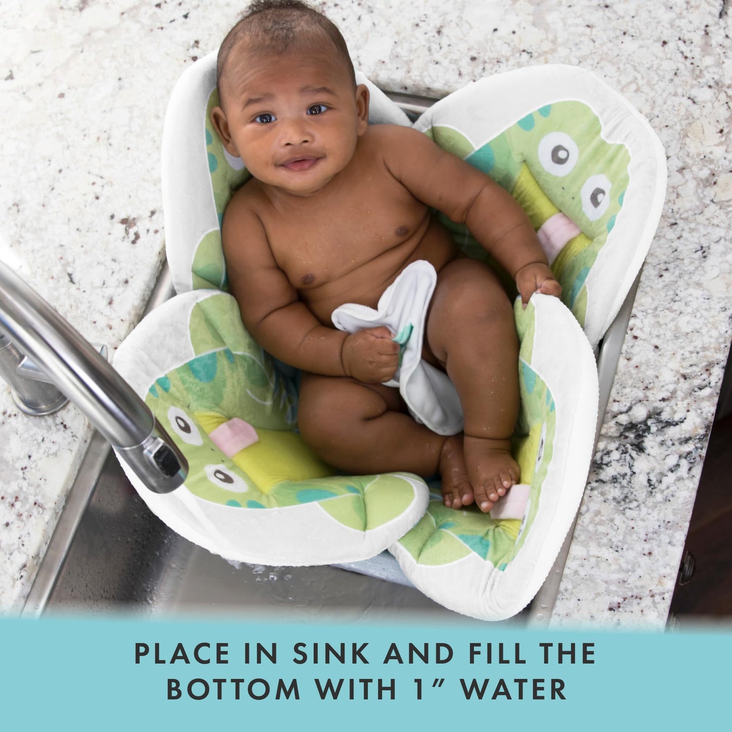 Blooming Bath Baby Bath Seat - Baby Tubs for Newborn Infants to Toddler 0 to 6 Months and Up - Baby Essentials Must Haves - The Original Washer-Safe Flower Seat (Lotus, Gray/White/Yellow)