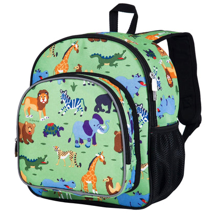 Wildkin 12-inch Kids Backpack – Padded, Adjustable, Ideal for Daycare & Travel - Trains, Planes, and Trucks