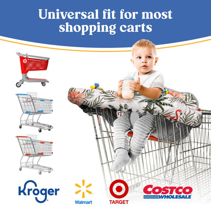 Shopping Cart Cover for Baby PILLANI, High Chair Cover for Restaurant Seat, Grocery Cart Cover for Baby Girl and Boy, Cotton Buggy Covers for Babies, Toddler Shopping Cart Cover