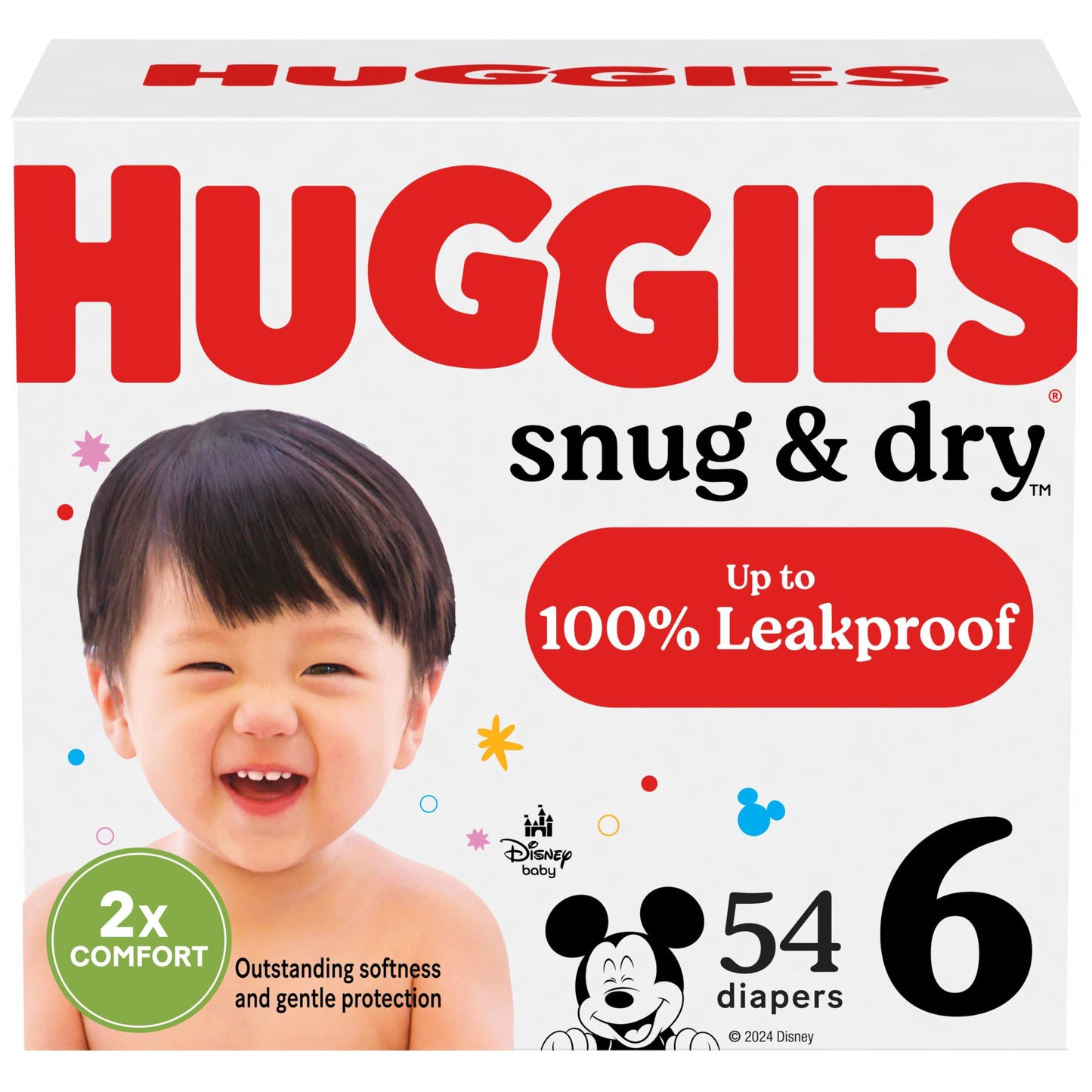 Huggies Size 1 Diapers, Snug & Dry Newborn Diapers, Size 1 (8-14 lbs), 38 Count, Packaging May Vary