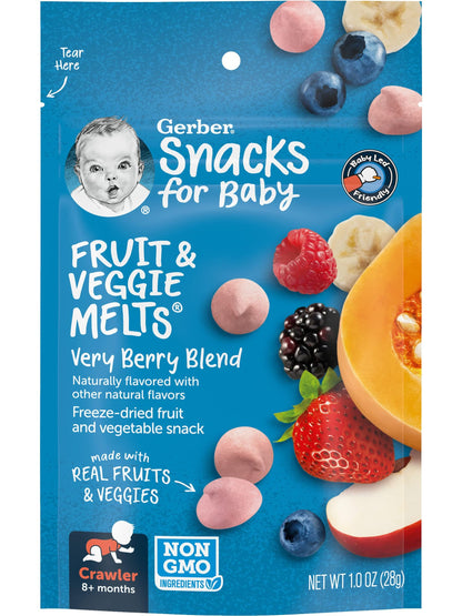 Gerber Baby Snacks Yogurt Melts, Strawberry, 1 Ounce (Pack of 7)