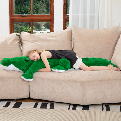 MorisMos Giant Alligator Stuffed Animal, 67inch Soft Large Alligator Plush Toy, Big Stuffed Crocodile Gifts for Kids Boys Girls