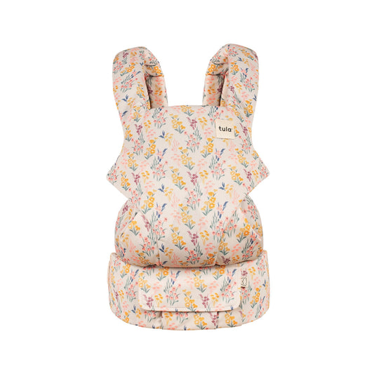 Baby Tula Explore Linen Baby Carrier 7 – 45 lb, Adjustable Newborn to Toddler Carrier, Multiple Ergonomic Positions Front and Back, Breathable and [Natural – Explore + Linen, Ash