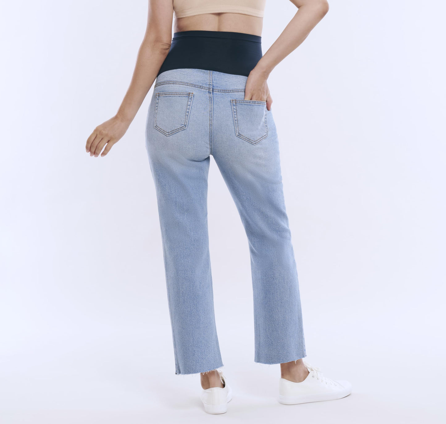 Motherhood Maternity Women's Secret Fit Over The Belly Slim Straight Leg Pregnancy Jeans