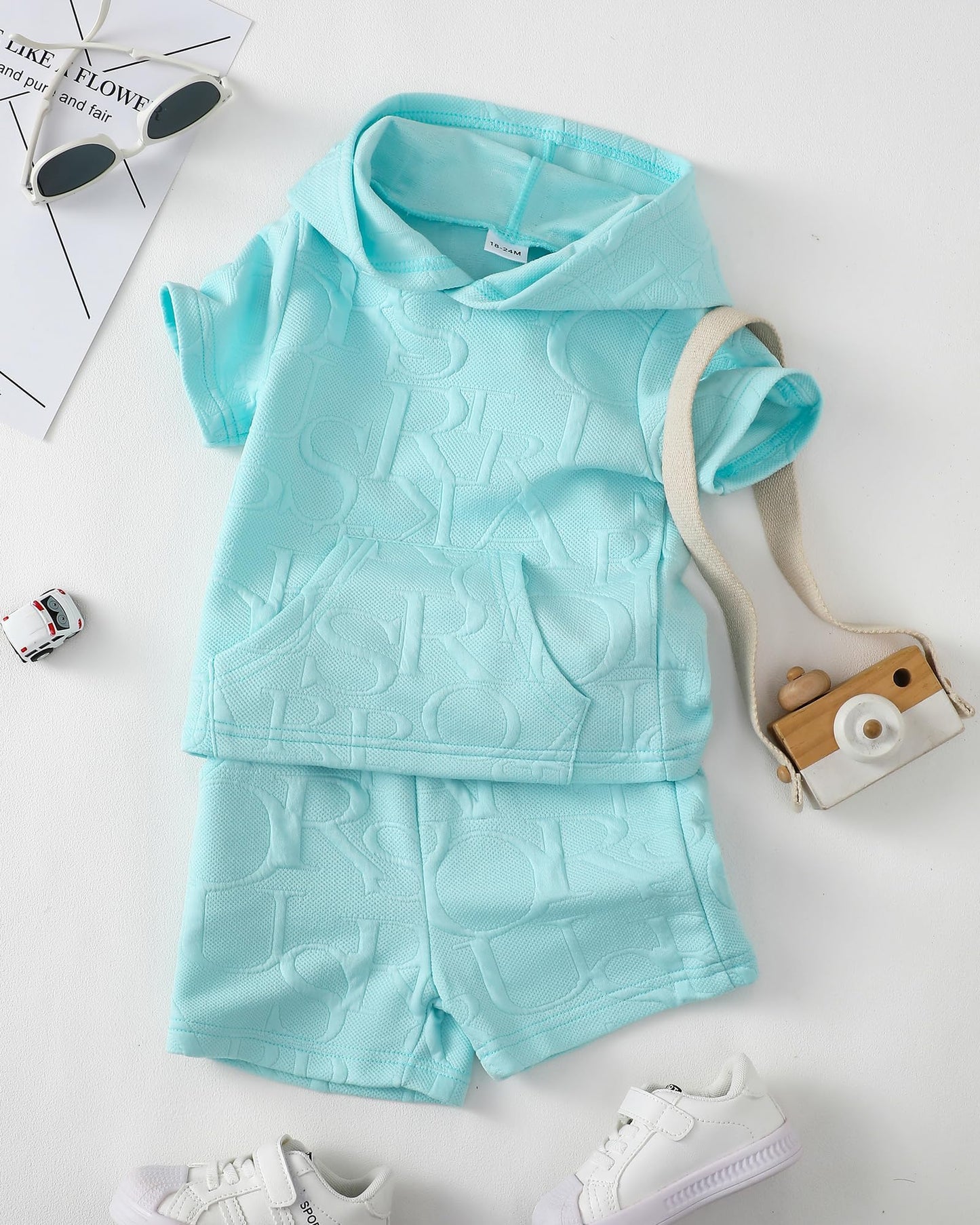 Toddler Baby Boy Clothes Summer Outfits Short Sleeve Hooded T Shirt Tops Casual Shorts Set 2Pcs Little Boy Clothes