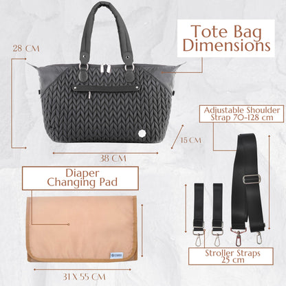Diaper Bag Tote Baby Nappy Changing Bag Multifunction Large Baby Travel Handbag for Mom