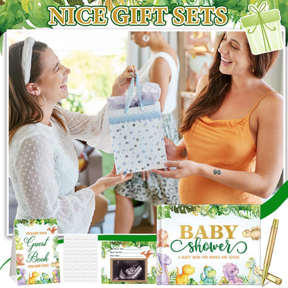 27 Pcs Butterfly Floral Baby Shower Guest Book Set Baby Shower Sign in Guest Floral Book Place Table Cards with Gold Pen Adhesive Photo Corner for Birthday Party