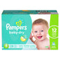 Pampers Diapers - Baby Dry - Size 1, 44 Count, Absorbent Disposable Infant Diaper (Packaging May Vary)