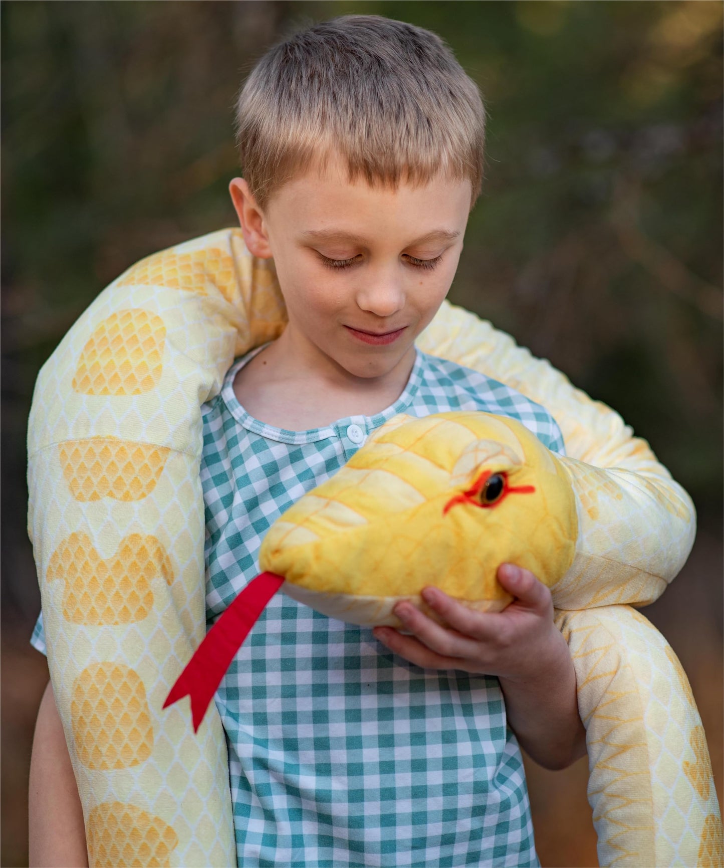 MorisMos Snake Stuffed Animals Plush Toy 120 Inch Giant Snake Plush with Babies Stuffed Snake Toys for Kids Plush Party Decorations Favors Prank Props, 4 Snake Babies, 3 Snake Eggs