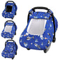 Pea Pod Car Seat Cover Baby, Infant Car Seat Canopy Covers for Newborn with 2 Layers Windows of Breathable Mesh Fabric, Lightweight Polyester/Soft Minky Dot Backing (Floral & Rainbow)