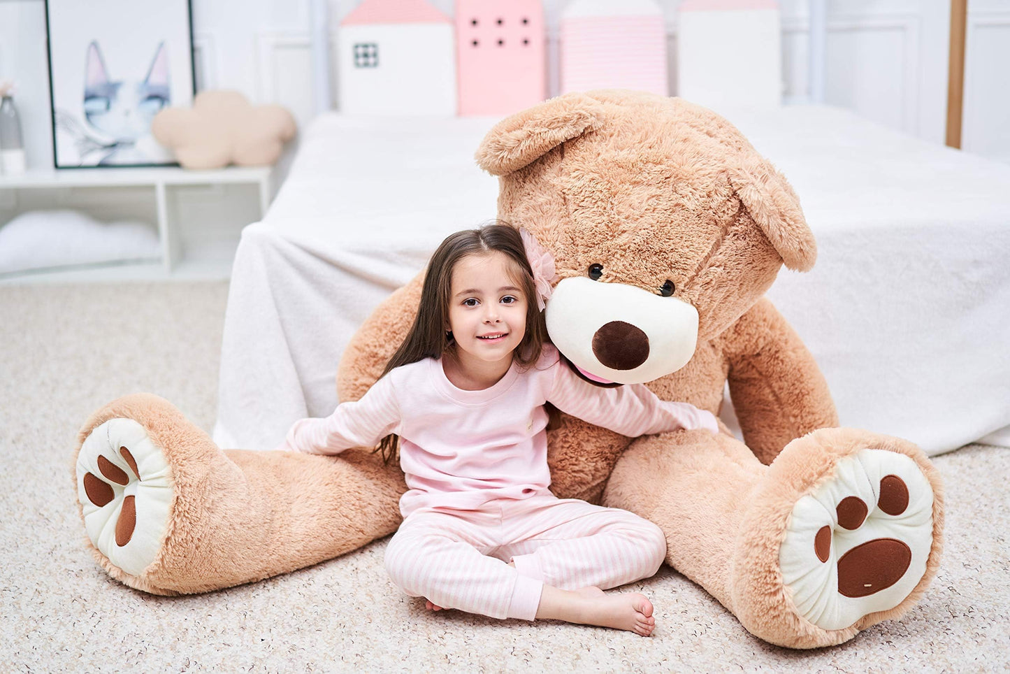 IKASA Giant Teddy Bear Plush Toy Stuffed Animals(Brown,78 inches)