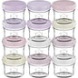 KeaBabies 4pk 8oz & 4pk 4oz Glass Baby Food Containers with Lids - Leak-Proof,Microwavable Small Glass Jars,Baby Purees & Toddler Snack Storage Containers,BPA-Free,Dishwasher & Freezer Safe(Musk Dusk)