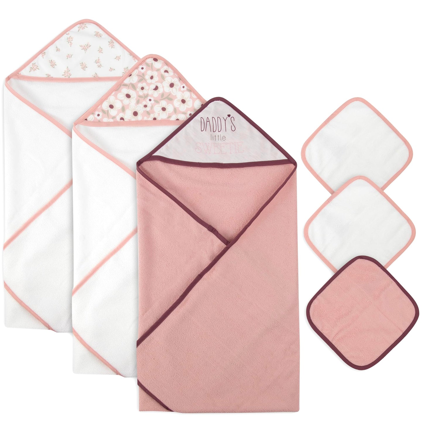 Hooded Baby Bath Towel and Washcloth 6 Piece Set for Newborns, Infants & Toddlers, Boys & Girls Baby Hooded Towels Set