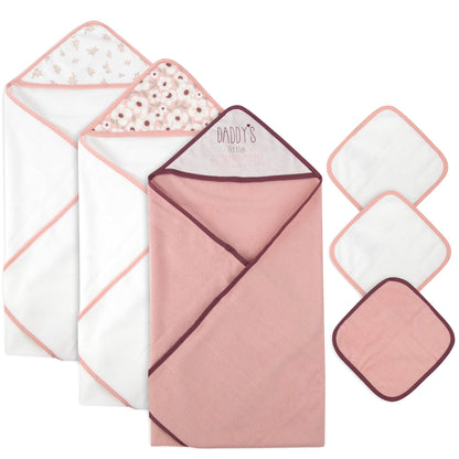 Hooded Baby Bath Towel and Washcloth 6 Piece Set for Newborns, Infants & Toddlers, Boys & Girls Baby Hooded Towels Set