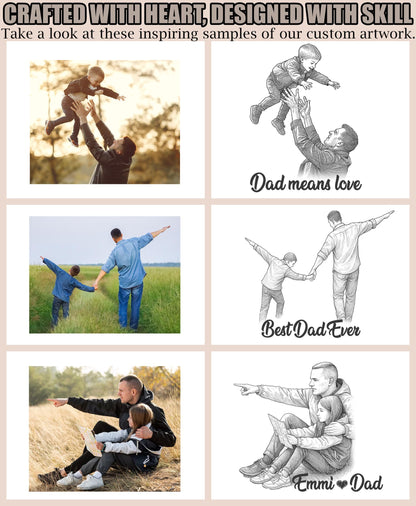 Custom Dad Shirt with Photo Text Custom Fathers Day Shirts for Dad from Son Daughter Mom, Personalized Gift for Father’s Day