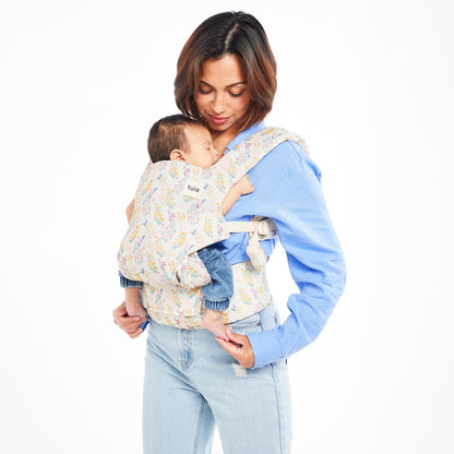 Baby Tula Explore Linen Baby Carrier 7 – 45 lb, Adjustable Newborn to Toddler Carrier, Multiple Ergonomic Positions Front and Back, Breathable and [Natural – Explore + Linen, Ash
