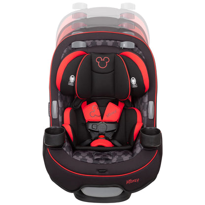 Disney Convertible Car Seat, Rear Facing 5-40 pounds, Forward Facing 30-65 pounds, Booster 40-100 lbs, Convert From Infant to Toddler, Simply Mickey