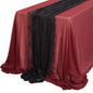 Ling's Moment Sheer Chiffon Table Cloth & Runner Set for 3x4ft Rectangle Table Decor in Dusty Rose & Blush for Wedding Reception and Parties